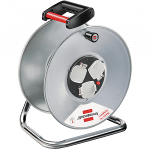 1198013 - 4007123142026 - Brennenstuhl Empty Extension Cable Reel 290mm - Holds 50 Metres of Cable - Rustproof Steel