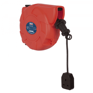 Sealey CRM101 Retractable Cable Reel - 10 Metre Cable, 230V