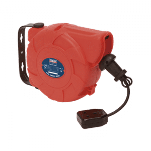 Sealey CRM101 Retractable Cable Reel - 10 Metre Cable, 230V - 5051747480414