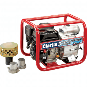 7230166 - 5016086251675 - Clarke PF75A Petrol Powered 3 Full-Trash Water Pump