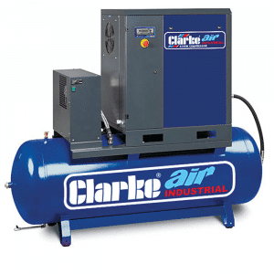 2456585 - 5016086248613 - Clarke CXR15RD 53cfm 270Litre 15HP Industrial Screw Compressor with Air Receiver & Dryer 400V