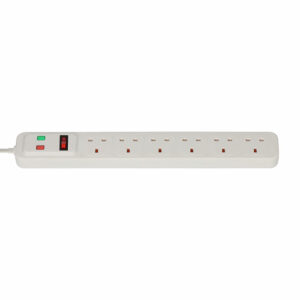 Brennenstuhl Extension Lead With Surge Protection To 13,500A - 6 Sockets - 2 Metre Cable Length - 1150543620 - 4007123685820