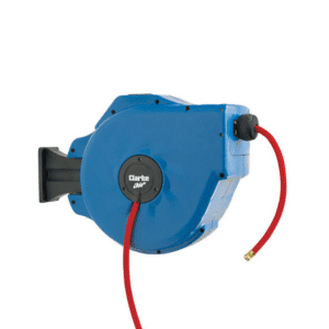 3126000 - 5016086223641 - Clarke CAR15PC 15m Retractable Air Hose Reel. Picture of the product at a sight angle