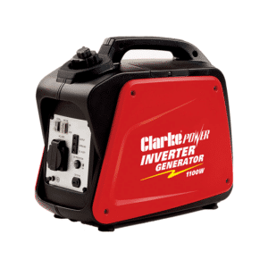 8877112 - 5016086253808 - Clarke IG1200D EURO 5 Compliant 1.1kW Petrol Inverter Generator. A picture of the front of this generator at a slight angle