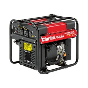 Clarke IG3500AF 3.4kW Open Frame Petrol Inverter Generator - 8877125 - 5016086251828. Image of the front of the generator