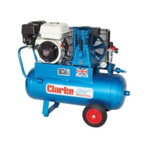 2092560 - 5016086244448 - Clarke XPP15/50 15cfm 50 Litre 6.5HP Portable Petrol Air Compressor. Picture of the compressor for the front at a slight angle