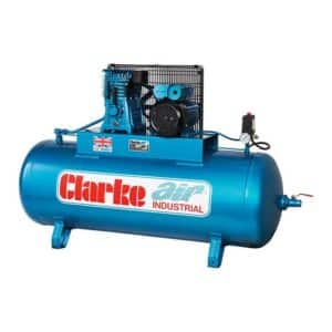 Clarke XE18/200 (OL) 18cfm 200 Litre 4HP Industrial Air Compressor (230V) - 2092290 - 5016086244615. Picture of this product from the front