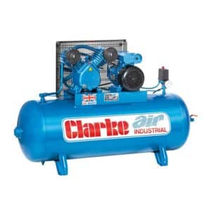 Clarke XEV16/150 (OL) 14cfm 150 Litre 3HP Industrial Air Compressor (230V) - 2092272 - 5016086244059. Picture of the front