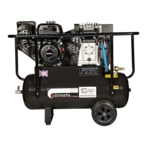 SIP ISKP7/50 Industrial Petrol Compressor. Picture of the front of this compressor