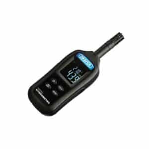 Draper Handheld Digital Hygrometer - Humidity And Temperature Meter, 0-100% RH and -20 TO +70°C - Stock No: 12444 - Part No: 180-DH-1 - 5059482061523. A Picture Of The Front Of This Product